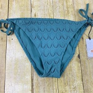 New Shade‎ & Shore Teal Lace Bikini Bottom Size Large